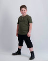 Forest Ribbed Button Top