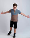 Blueberry and Mocha Contrast Tee