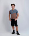 Blueberry and Mocha Contrast Tee