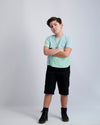 Sky and Seafoam Contrast Tee