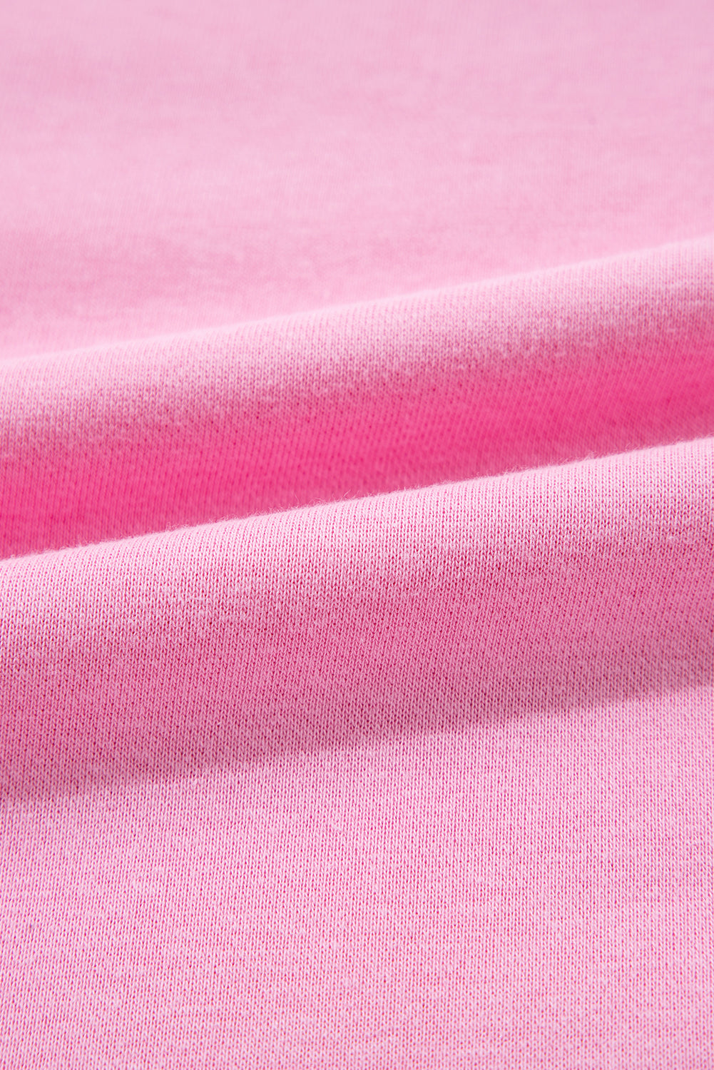 Sachet Pink Plain Drop Sleeve Henley Sweatshirt