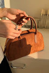 Coffee Vintage Suede Tote Bag