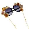 Cocoa Yacht Club Baroque Retro Hollow Flower Sunglasses