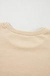 Bonbon Solid O Neck High Low Hem Pullover Sweatshirt