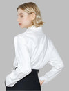 Cocoa Yacht Club Long Sleeve Lapel Blouse