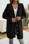 Devine Button Up Long Sleeve Hooded Cardigan - Cocoa Yacht Club