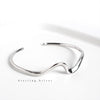 Cocoa Yacht Club Sterling Silver Minimalist Mobius Wave Bracelet