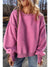 Bright Pink Sherpa Seamed Drop Shoulder Oversized Sweatshirt