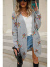 Angel Wings Star Open Front Long Sleeve Cardigan