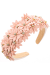 Pale Chestnut Rhinestone Flower Headband