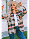 Brown Plaid Button Up Long Sleeve Flannel Shacket