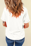 White Touch Down Game Day Tis Season Graphic Crew Neck Tee