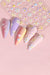 Light Pink Heart Floral Print Press-on Nail