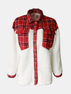 Fuzzy Button Up Long Sleeve Jacket - Cocoa Yacht Club