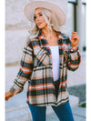 Brown Plaid Button Up Long Sleeve Flannel Shacket