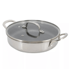 Better Chef 11-Inch 3-Ply Stainless Steel Nonstick Deep Fry Pan with Lid