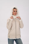 ⇆ Reversible Hooded Wool Blend Jacket