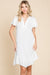 Culture Code Full Size Short Sleeve Ruffled Asymmetric Hem Dress - Cocoa Yacht Club