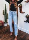 Chestnut Solid Color Long Sleeve Slim Fit Top