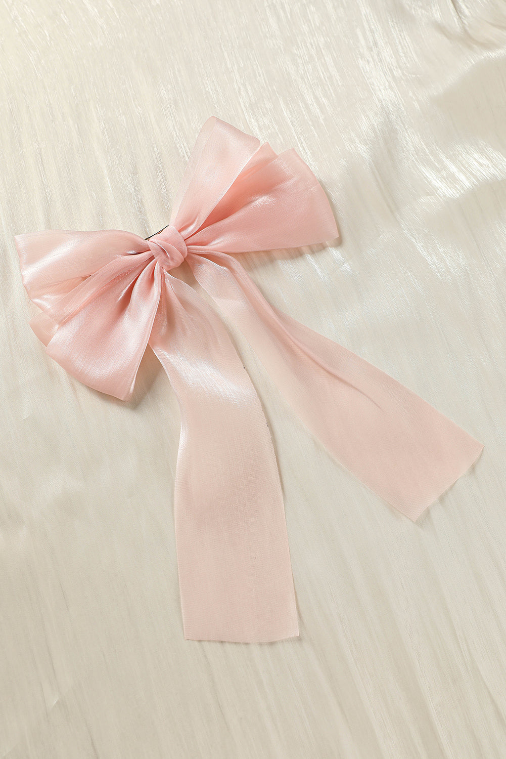 Apricot Pink Butterfly Bowknot Hair Clip