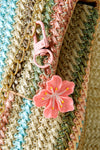 Rose Red Flower Pendant Keychain