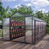 [08X12FT] Large Outdoor Heavy Duty Polycarbonate Walk-In Greenhouse With Double Swing Doors And Two Ventilation Windows (SAK73651)