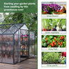 [08X12FT] Large Outdoor Heavy Duty Polycarbonate Walk-In Greenhouse With Double Swing Doors And Two Ventilation Windows (SAK73651)