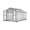 [08X12FT] Large Outdoor Heavy Duty Polycarbonate Walk-In Greenhouse With Double Swing Doors And Two Ventilation Windows (SAK73651)