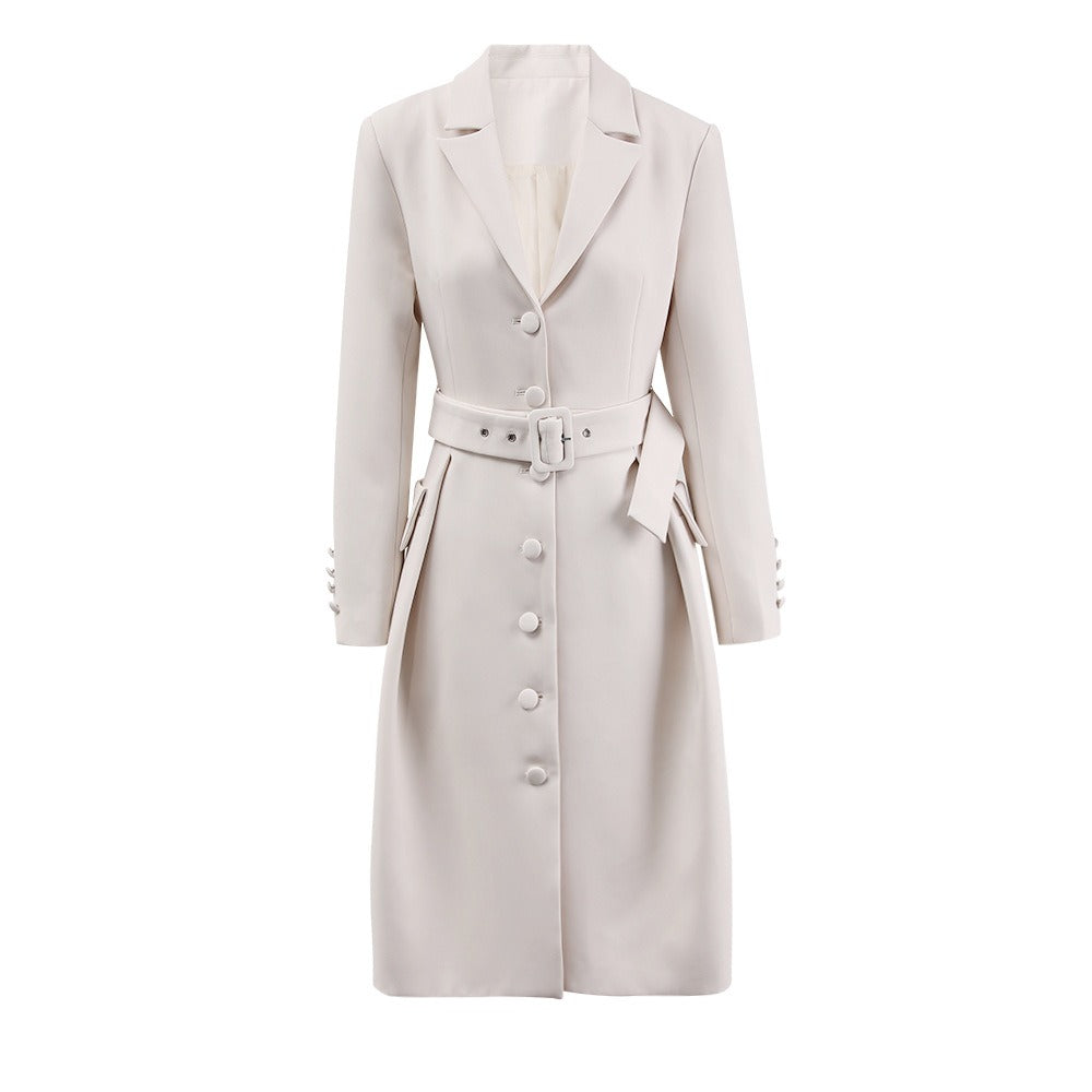 Cocoa Yacht Club Solid Trench Coat