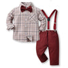 Cocoa Yacht Club Multi-Color Plaid Shirt & Suspenders Boys' Suit