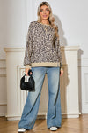 Parchment Leopard Print Crew Neck Sweatshirt