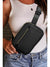 Black Minimalist Multi-zipped Crossbody Bag