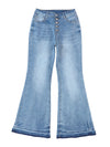 Blue Light Wash High Waisted Bell Bottom Jeans