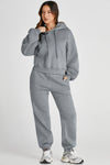 Dropped Shoulder Hooded Top and Pants Active Set - Cocoa Yacht Club