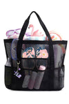 Black Mesh Travel Toiletry Storage Large Capacity Bag