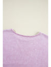 Orchid Petal Mineral Wash Drop Shoulder Oversized Sweatshirt