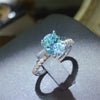  2 Carat Moissanite Zircon 925 Sterling Silver Ring.