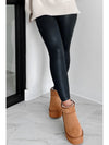 Black V Crossover High Waist Pocketed Leggings