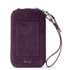 Silverlake Smartphone Wallet - Leather - Aubergine Suede