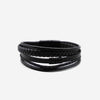 Premium Leather 5-Strap Pasadena Men's Wrap Bracelet