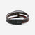 Premium Leather 5-Strap Pasadena Men's Wrap Bracelet