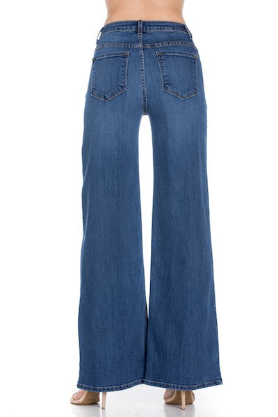 Western Wide leg jeans, baggy denim pants