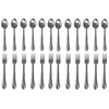 24 Pieces Stainless Steel Forks And Spoons Flatware Tableware Set Kitchen