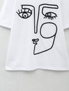 Art Deco White T Shirt