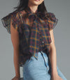 Blooming Plaid Mulberry Silk Shirt