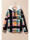 Drawstring Color Block Long Sleeve Hoodie