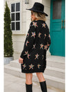 Angel Wings Star Open Front Long Sleeve Cardigan