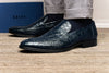 Crocodile Penny Loafer, Navy