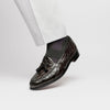 Crocodile Tassel Loafer, Nicotine