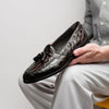 Crocodile Tassel Loafer, Nicotine